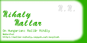 mihaly mallar business card